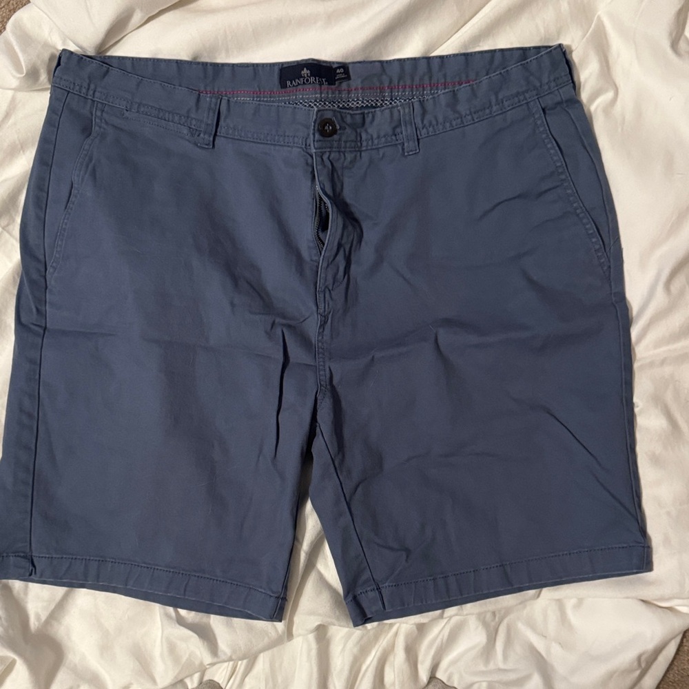 RAINFOREST Men's Navy Flat-Front Shorts